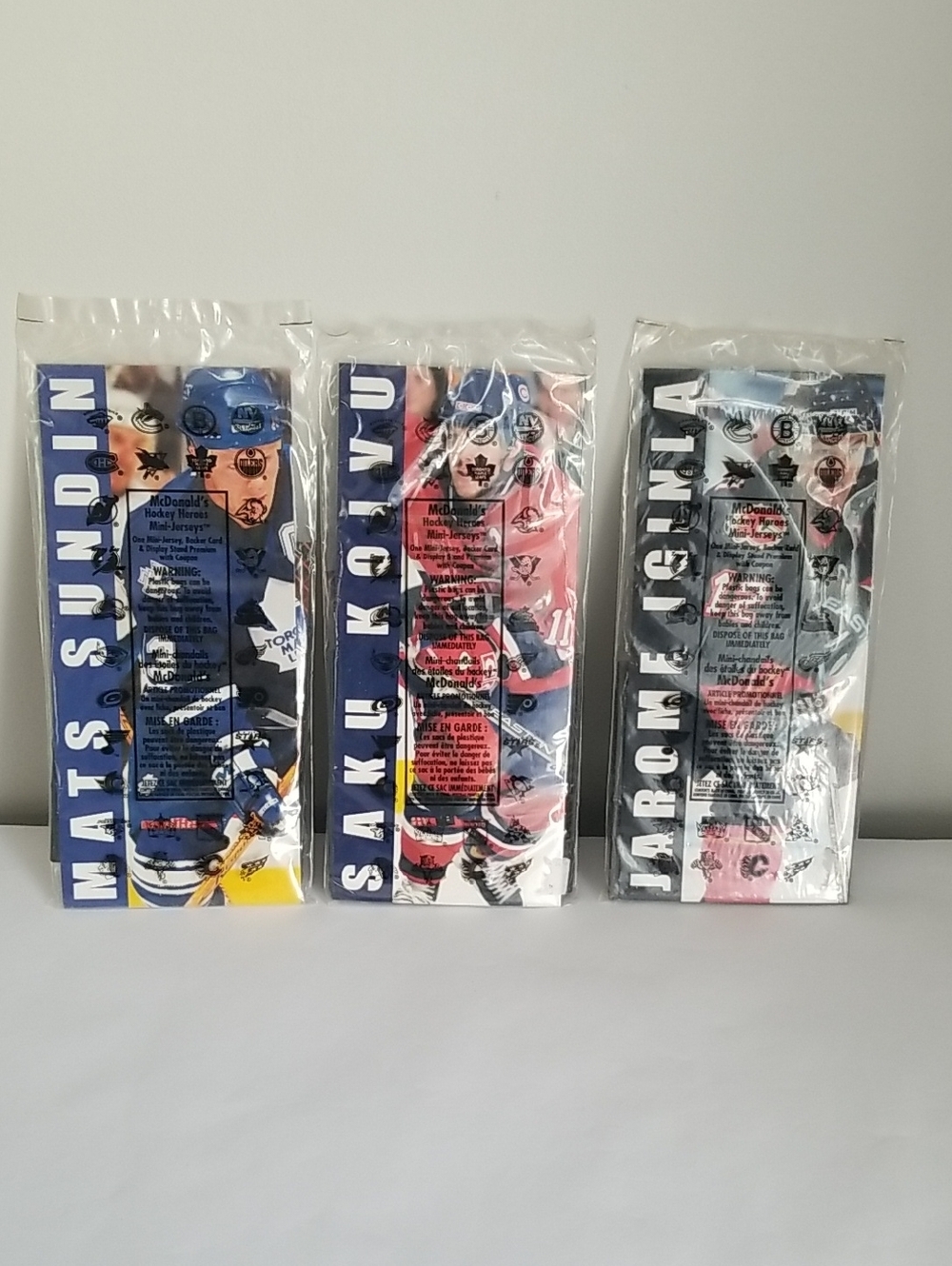 McDonald's Hockey Heroes Mini Jerseys Featuring Iginla, Koivu And Sundin New